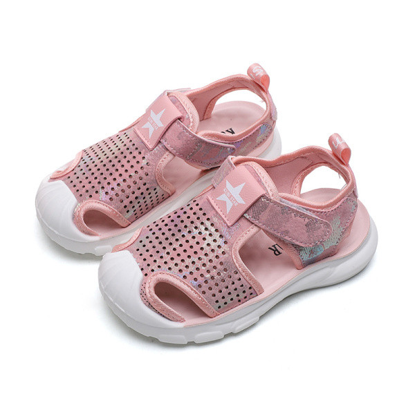 Bērnu sporta sandales ar uzlīmēm meitenēm