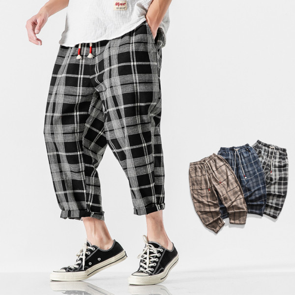 Pantaloni barbati in carouri model lat