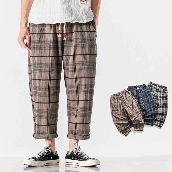 Pantaloni barbati in carouri model lat