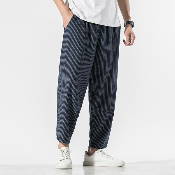 Vīriešu ikdienas platas bikses līdz 5XL