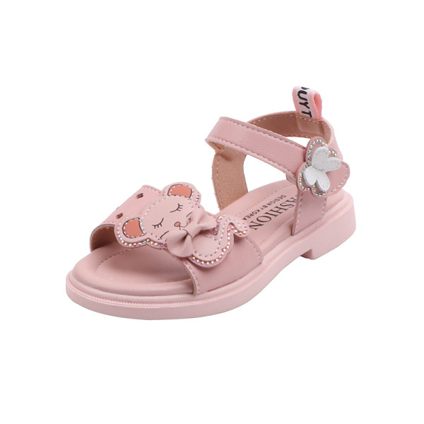 Model nou de sandale pentru copii cu element 3D si autocolante pentru fete