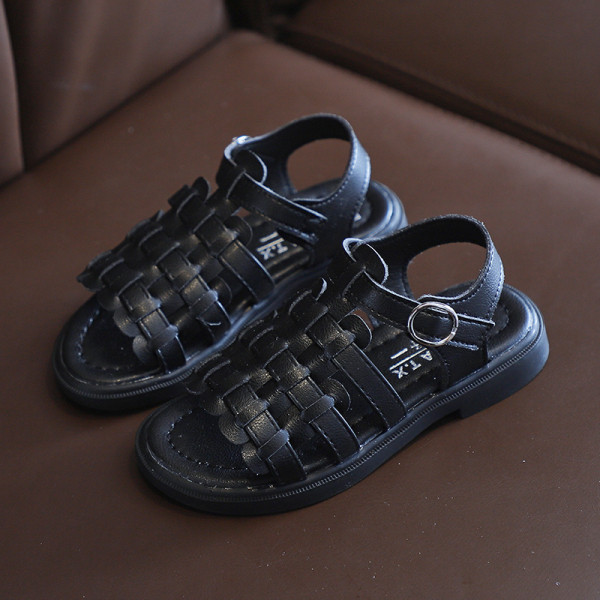 Öko-nahast pandlaga laste sandaalid tüdrukutele