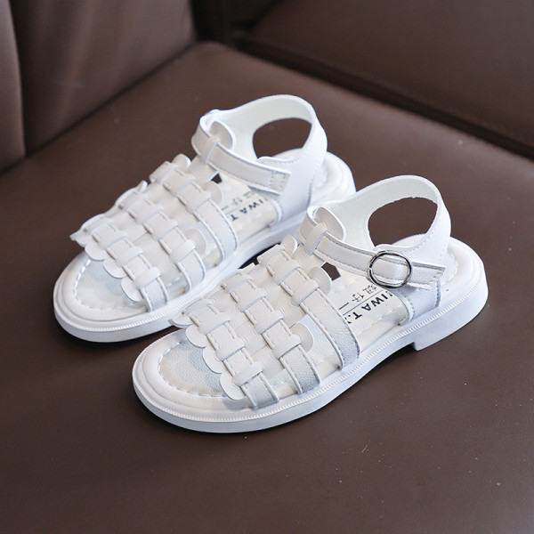 Öko-nahast pandlaga laste sandaalid tüdrukutele