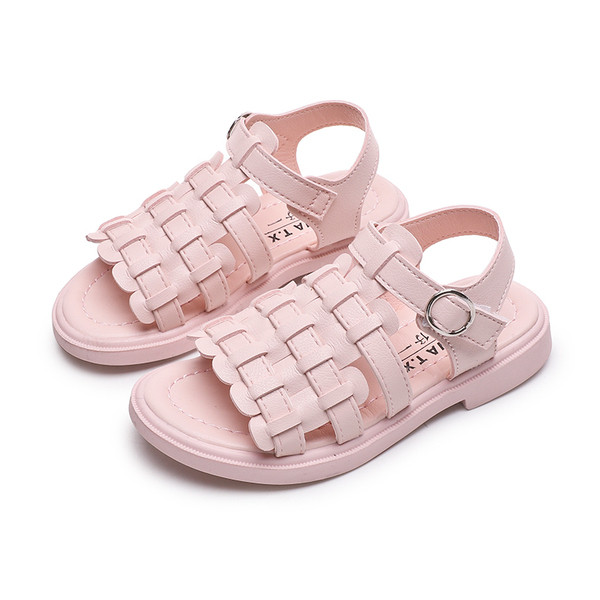 Öko-nahast pandlaga laste sandaalid tüdrukutele