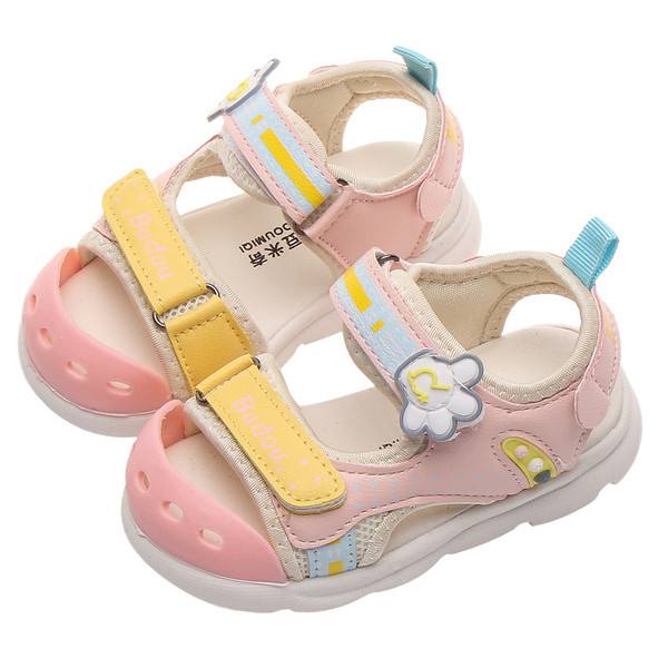 Kleebistega libisemiskindlad laste sandaalid tüdrukutele ja poistele