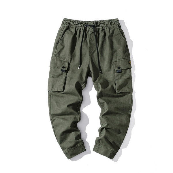 Sporta un ikdienas vīriešu bikses ar velcro potīšu ielāpiem