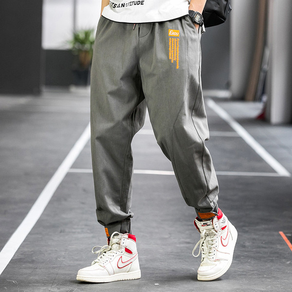 Vīriešu bikses ar velcro potīšu ielāpiem