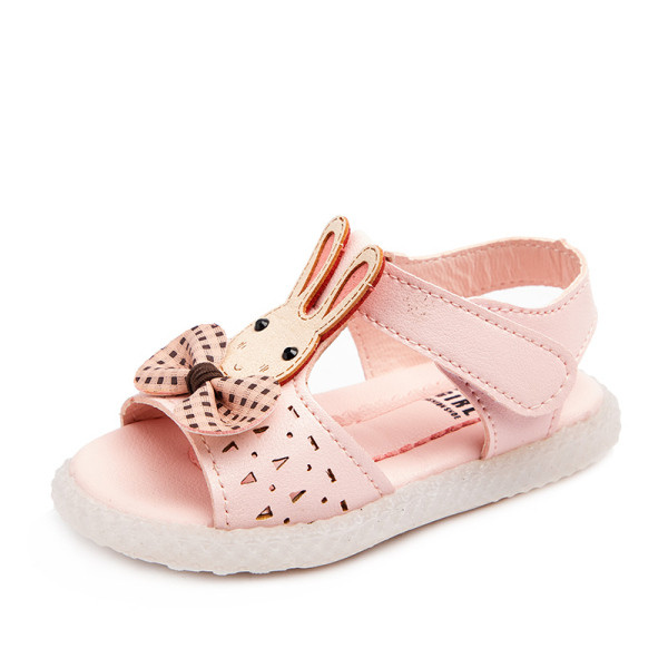 Aktuālās bērnu sandales ar lentīti un 3D elementu