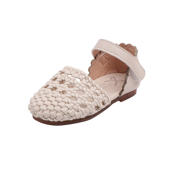 Jauns bērnu sandaļu modelis meitenēm no eko ādas ar uzlīmēm