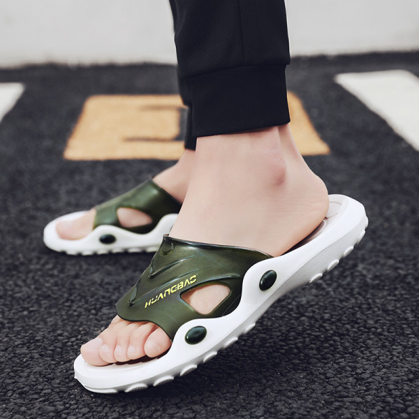 Neslīdošas vīriešu ikdienas čības ar uzrakstu