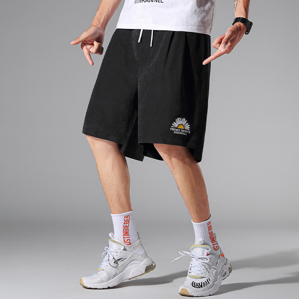 Vīriešu ikdienas šorti ar krāsainu izšuvumu