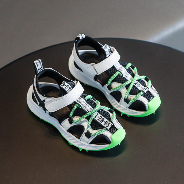 Sandale casual pentru copii pentru baieti cu cravate si autocolante