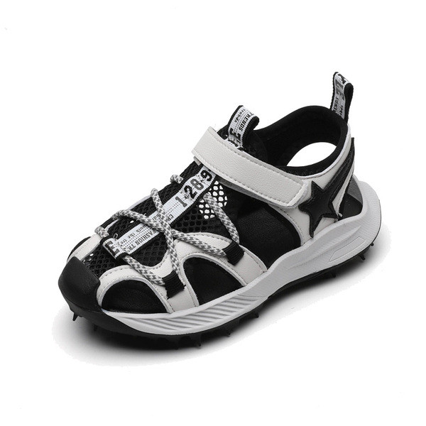 Sandale casual pentru copii pentru baieti cu cravate si autocolante