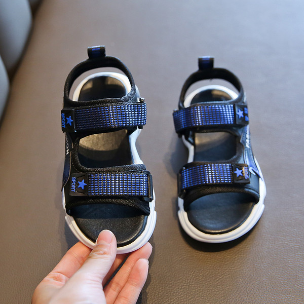 Sandale pentru copii pentru băieți cu autocolante și inscripție