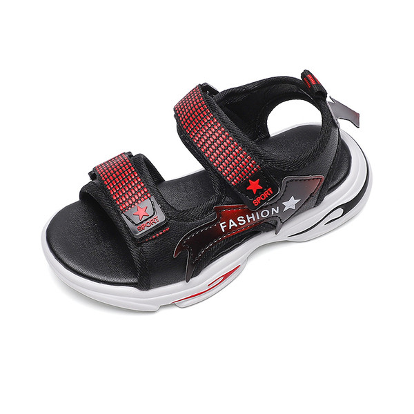 Sandale pentru copii pentru băieți cu autocolante și inscripție