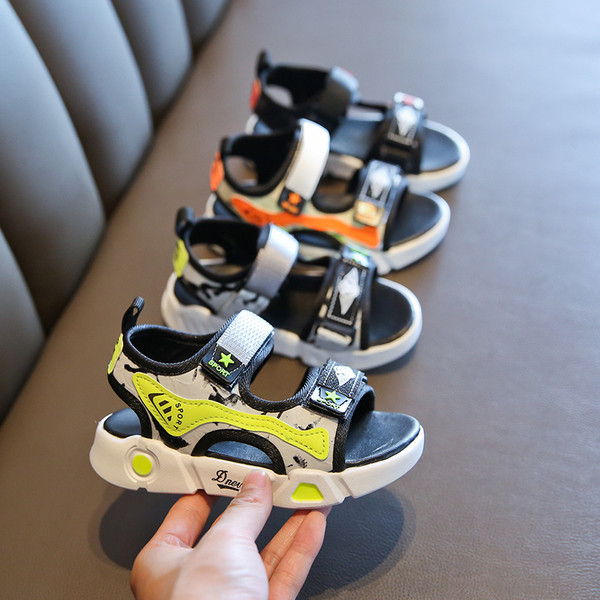 Bērnu neslīdošās sandales ar uzlīmēm zēniem