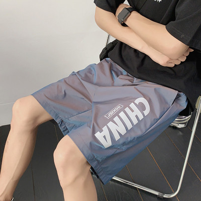 Uus mudel randa sobivad helkurkirjaga meeste lühikesed püksid