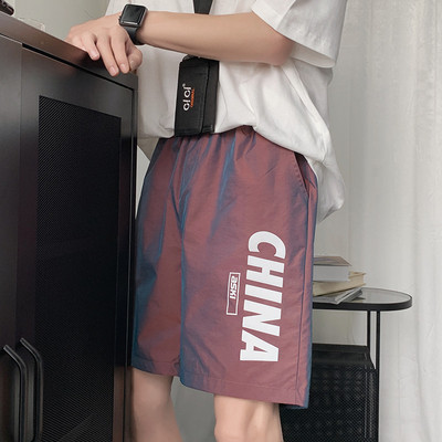 Uus mudel randa sobivad helkurkirjaga meeste lühikesed püksid