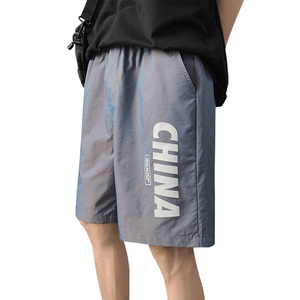 Uus mudel randa sobivad helkurkirjaga meeste lühikesed püksid