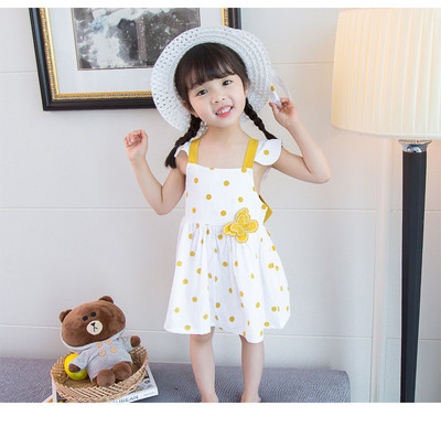 Μοντέρνο παιδικό φόρεμα για κορίτσια  με τρισδιάστατη διακόσμηση και κορδέλα