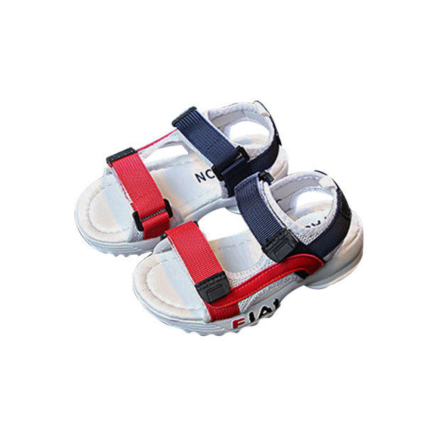 Mūsdienīgas bērnu sandales ar uzrakstu un uzlīmēm