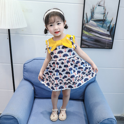 Rochie casual pentru copii pentru fete model croiat cu panglica