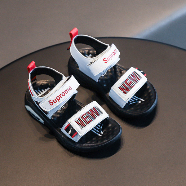 Bērnu sandales zēniem ar uzrakstu un velcro aizdari