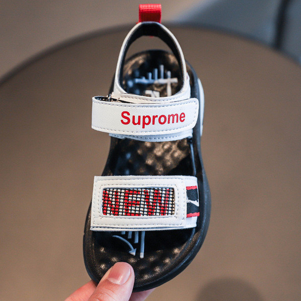 Bērnu sandales zēniem ar uzrakstu un velcro aizdari