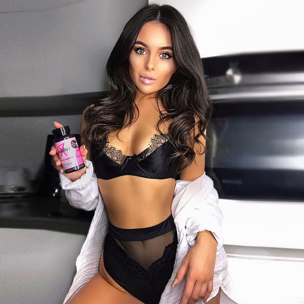 Γυναικεία εσώρουχα σε μαύρο χρώμα σετ με δαντέλα