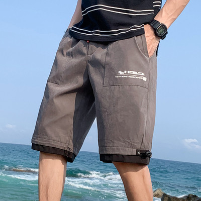 Ανδρικά κοντό σορτς με τσέπες και ρυθμιζόμενο ελαστικό