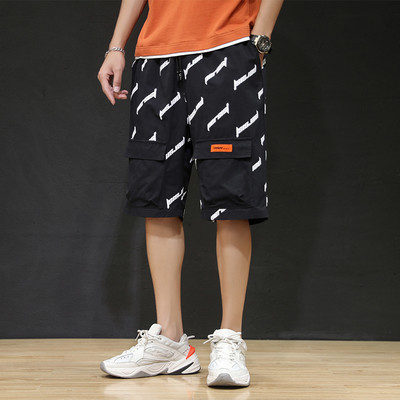 Uus mudel taskute ja elastse vöökohaga meeste lühikesed püksid