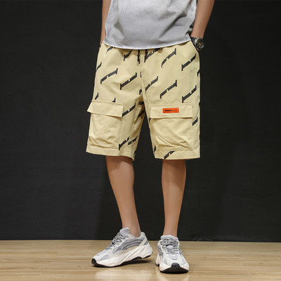 Uus mudel taskute ja elastse vöökohaga meeste lühikesed püksid