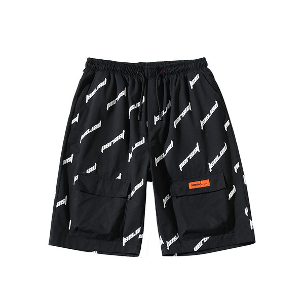 Uus mudel taskute ja elastse vöökohaga meeste lühikesed püksid