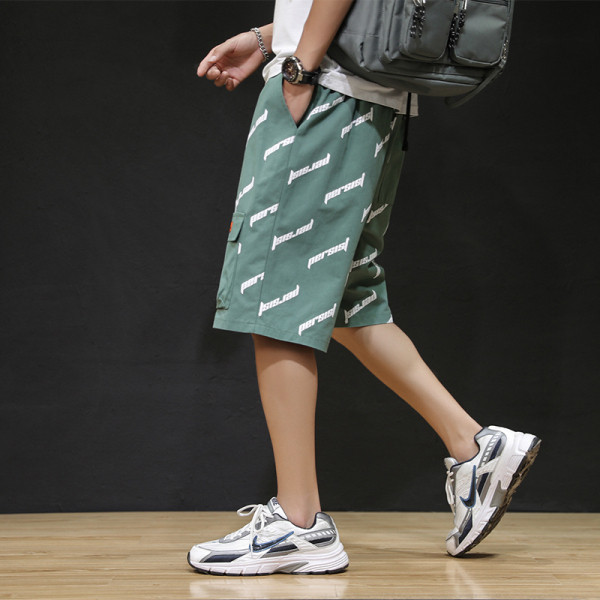 Uus mudel taskute ja elastse vöökohaga meeste lühikesed püksid