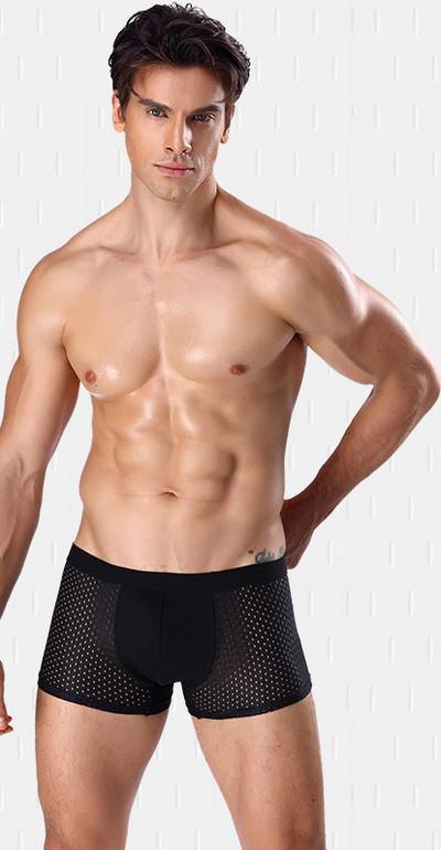 Hingavad meeste aluspesu bokserid elastse vöökohaga