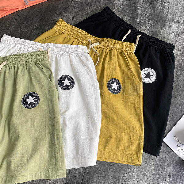 Taskute ja tikanditega sportlikud ja vabaaja meeste lühikesed püksid