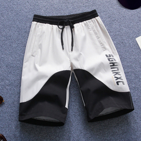 Σπορ και casual ανδρικά σορτς με έγχρωμη επιγραφή