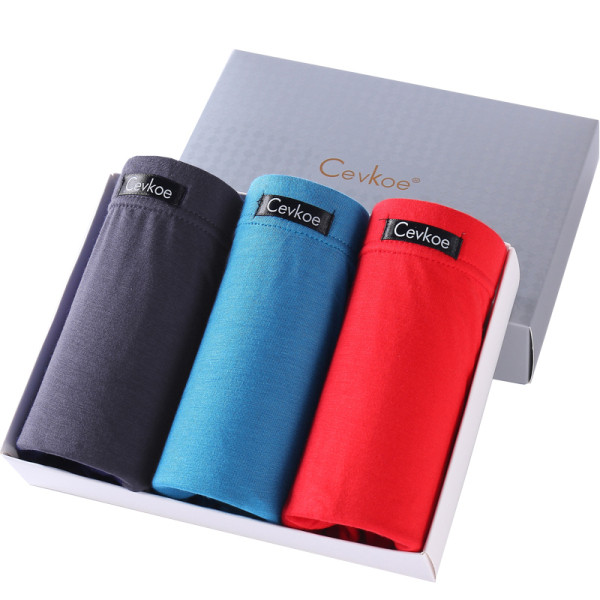 Három pamut férfi boxer készlet