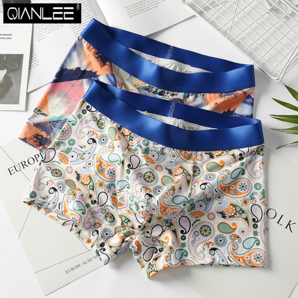 Krāsaini vīriešu bokseri divu gabalu komplektā