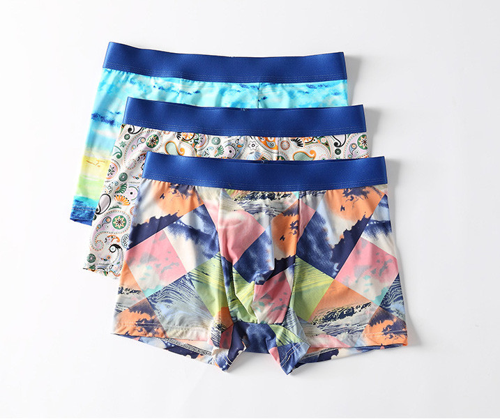 Krāsaini vīriešu bokseri divu gabalu komplektā