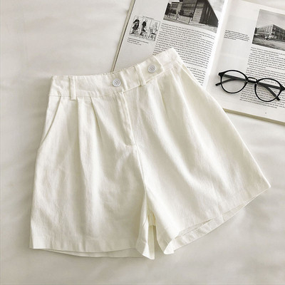 Γυναικεία σορτς με ψηλή μέση και κουμπί