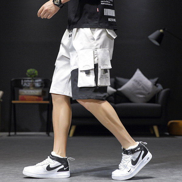 Σπορ-casual ανδρικά σορτς με πλαϊνές τσέπες