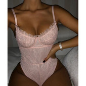 Roosa narmastega naiste body
