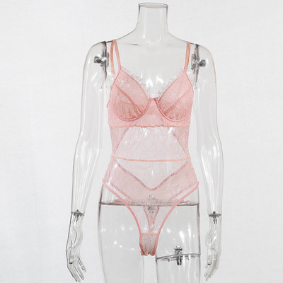 Roosa narmastega naiste body