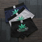 Trīs vīriešu bokseru komplekts ar aplikāciju un uzrakstu