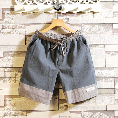 Meeste vabaaja lühikesed lühikesed püksid vöökoha lipsuga