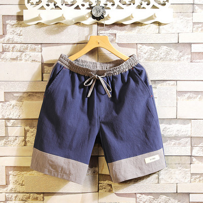 Meeste vabaaja lühikesed lühikesed püksid vöökoha lipsuga