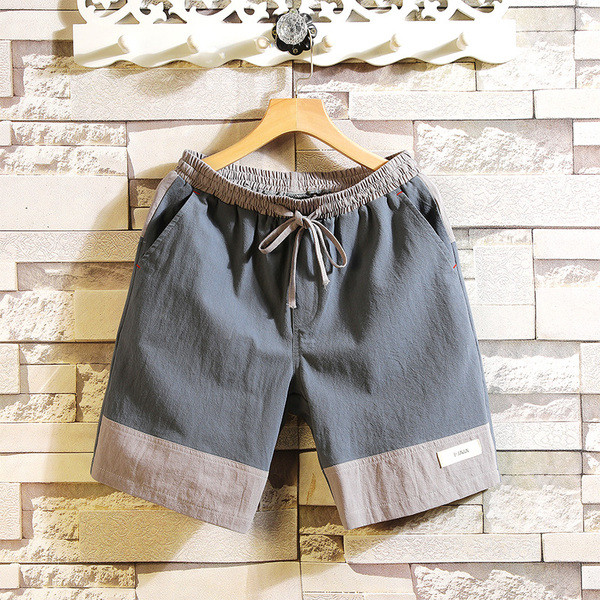 Meeste vabaaja lühikesed lühikesed püksid vöökoha lipsuga