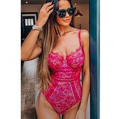 Γυναικείο κορμάκι με δαντέλα