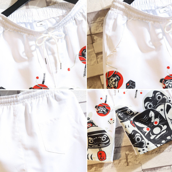 Jauns vīriešu krāsainu šortu modelis ar elastīgu jostasvietu